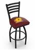Central Michigan 36" Swivel Bar Stool with Black Wrinkle Finish  