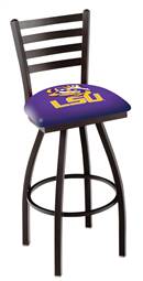 Louisiana State 36" Swivel Bar Stool with Black Wrinkle Finish  