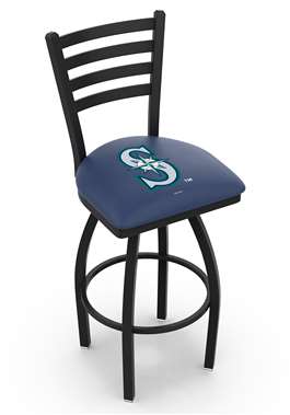 Seattle Mariners 36" Swivel Bar Stool with Black Wrinkle Finish  