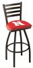 Nebraska 36" Swivel Bar Stool with Black Wrinkle Finish  