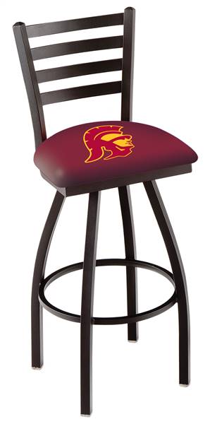 USC Trojans 36" Swivel Bar Stool with Black Wrinkle Finish  