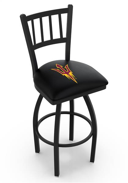 Arizona State (Pitchfork) 25" Swivel Counter Stool with Black Wrinkle Finish  