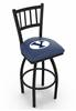 Brigham Young 25" Swivel Counter Stool with Black Wrinkle Finish  