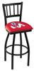 Fresno State 25" Swivel Counter Stool with Black Wrinkle Finish  