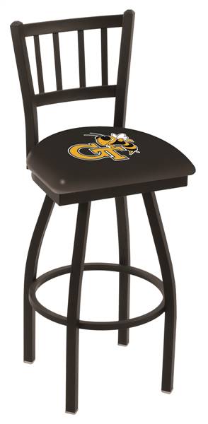 Georgia Tech 25" Swivel Counter Stool with Black Wrinkle Finish  