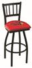 Illinois State 25" Swivel Counter Stool with Black Wrinkle Finish  