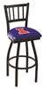 Illinois 25" Swivel Counter Stool with Black Wrinkle Finish  