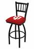 Indiana 25" Swivel Counter Stool with Black Wrinkle Finish  