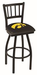 Iowa 25" Swivel Counter Stool with Black Wrinkle Finish  