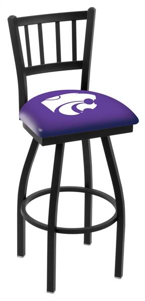 Kansas State 25" Swivel Counter Stool with Black Wrinkle Finish  