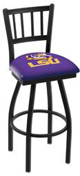 Louisiana State 25" Swivel Counter Stool with Black Wrinkle Finish  