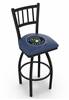 Milwaukee Brewers 25" Swivel Counter Stool with Black Wrinkle Finish  