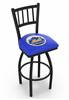 New York Mets 25" Swivel Counter Stool with Black Wrinkle Finish  