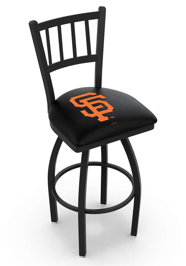 San Francisco Giants 25" Swivel Counter Stool with Black Wrinkle Finish  