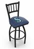 Seattle Mariners 25" Swivel Counter Stool with Black Wrinkle Finish  