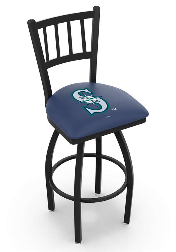 Seattle Mariners 25" Swivel Counter Stool with Black Wrinkle Finish  