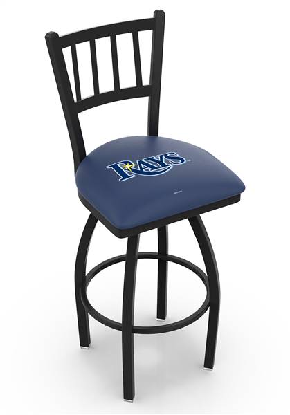 Tampa Bay Rays 25" Swivel Counter Stool with Black Wrinkle Finish  