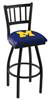 Michigan 25" Swivel Counter Stool with Black Wrinkle Finish  