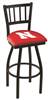 Nebraska 25" Swivel Counter Stool with Black Wrinkle Finish  