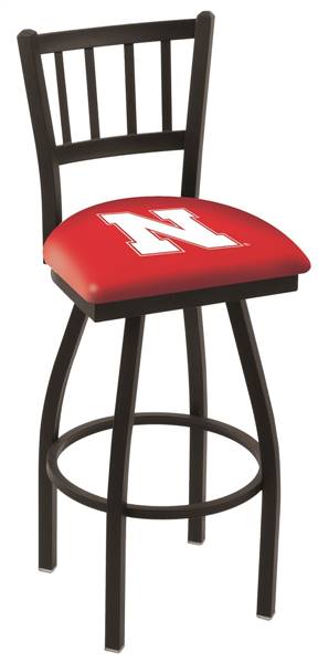 L018 Nebraska 25" Swivel Counter Stool with Black Wrinkle Finish  