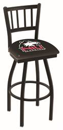 Northern Illinois 25" Swivel Counter Stool with Black Wrinkle Finish  