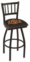 Oklahoma State 25" Swivel Counter Stool with Black Wrinkle Finish  