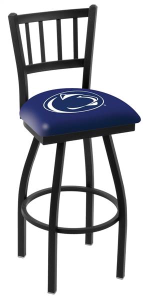 Penn State 25" Swivel Counter Stool with Black Wrinkle Finish  