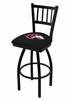 Southern Illinois 25" Swivel Counter Stool with Black Wrinkle Finish  