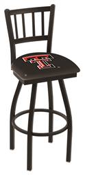 Texas Tech 25" Swivel Counter Stool with Black Wrinkle Finish  