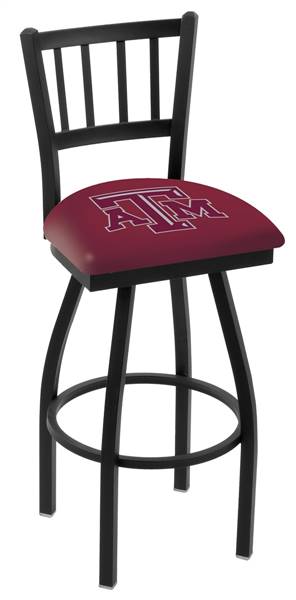 Texas A&M 25" Swivel Counter Stool with Black Wrinkle Finish  