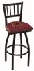 Texas State 25" Swivel Counter Stool with Black Wrinkle Finish  