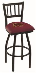 Texas State 25" Swivel Counter Stool with Black Wrinkle Finish  
