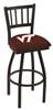 Virginia Tech 25" Swivel Counter Stool with Black Wrinkle Finish  