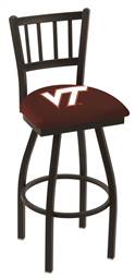 Virginia Tech 25" Swivel Counter Stool with Black Wrinkle Finish  