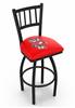 Wisconsin "Badger" 25" Swivel Counter Stool with Black Wrinkle Finish  