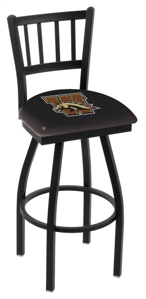 Western Michigan 25" Swivel Counter Stool with Black Wrinkle Finish  