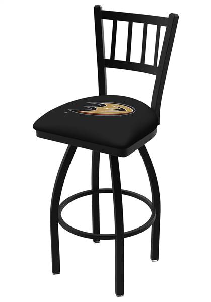 L018 Anaheim Ducks 30" Swivel Bar Stool with Black Wrinkle Finish  