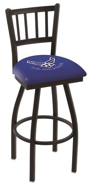 U.S. Air Force 30" Swivel Bar Stool with Black Wrinkle Finish  