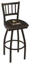 U.S. Army 30" Swivel Bar Stool with Black Wrinkle Finish  