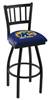 Kent State 30" Swivel Bar Stool with Black Wrinkle Finish  