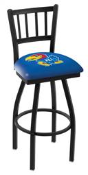 Kansas 30" Swivel Bar Stool with Black Wrinkle Finish  