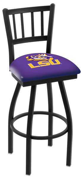 Louisiana State 30" Swivel Bar Stool with Black Wrinkle Finish  