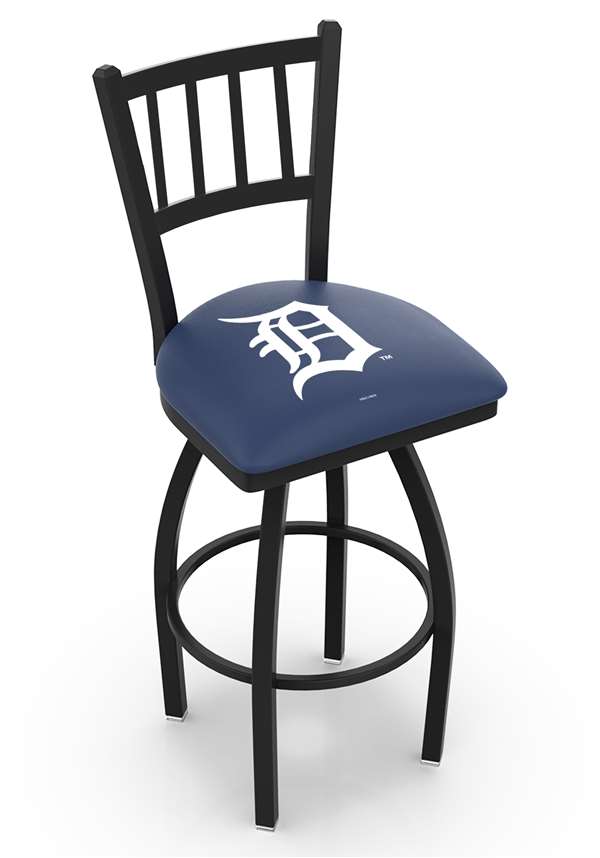 Detroit Tigers 30" Swivel Bar Stool with Black Wrinkle Finish  