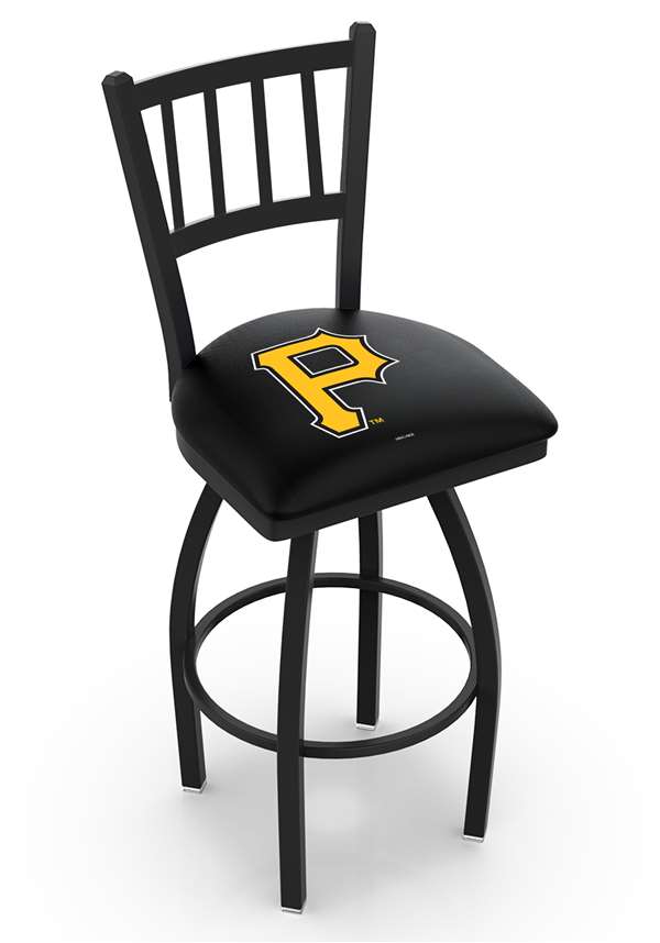 Pittsburgh Pirates 30" Swivel Bar Stool with Black Wrinkle Finish  