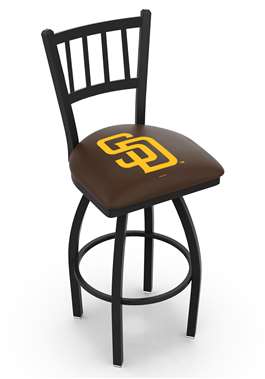 San Diego Padres 30" Swivel Bar Stool with Black Wrinkle Finish  