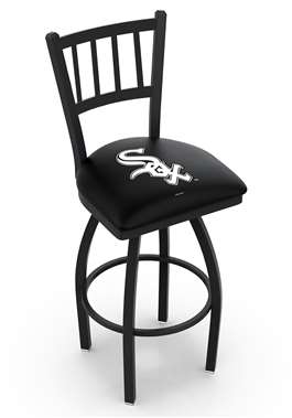 Chicago White Sox 30" Swivel Bar Stool with Black Wrinkle Finish  