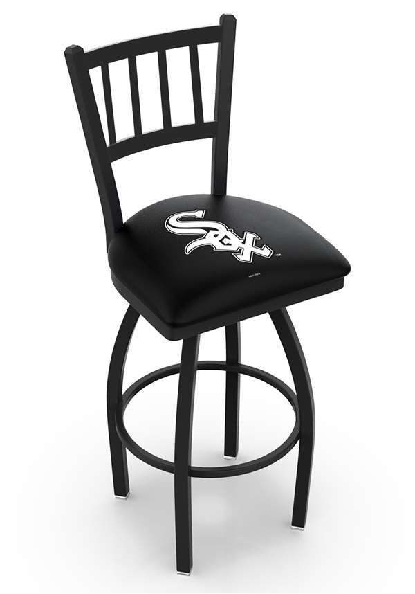 Chicago White Sox 30" Swivel Bar Stool with Black Wrinkle Finish  