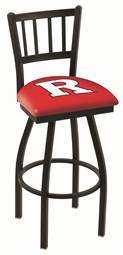 Rutgers 30" Swivel Bar Stool with Black Wrinkle Finish  