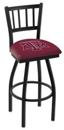 Texas A&M 30" Swivel Bar Stool with Black Wrinkle Finish  