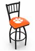 Clemson 36" Swivel Bar Stool with Black Wrinkle Finish  